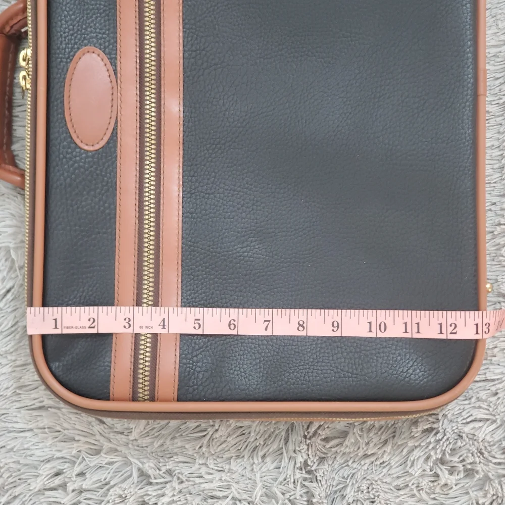 Solight Rare‎ Vintage Leather Business Bag Handheld Black and Brown Made in USA